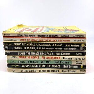 Dennis the Menace Paperback Books Lot of 9 Hank Ketcham Fawcett